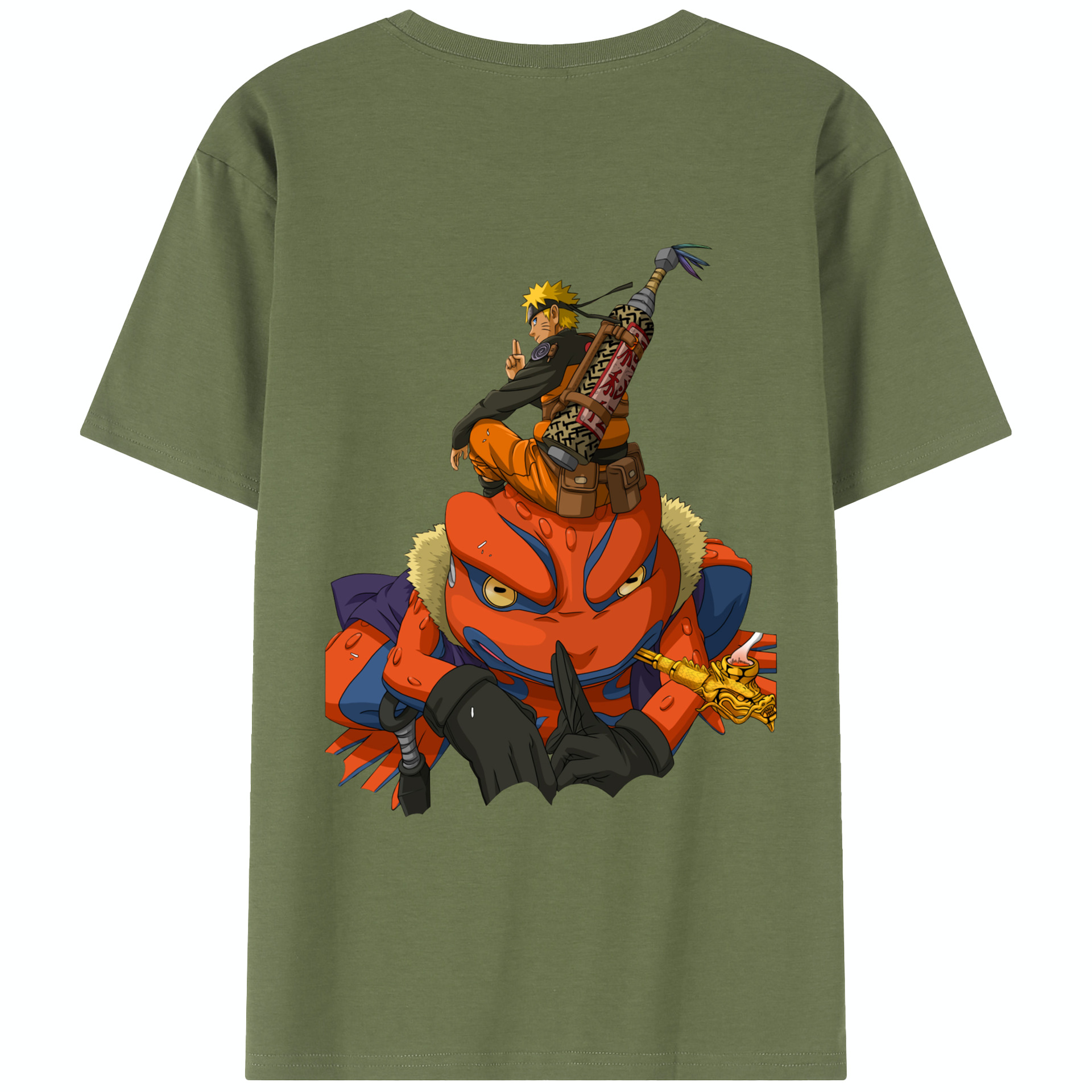 （画像用） NARUTO -ナルト- うずまき ナルト Uzumaki Naruto 綿100％半袖Tシャツ（背面プリント）